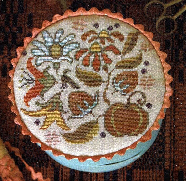 PLUM STREET SAMPLERS "Autumn Posy"  Counted Cross Stitch Pattern  Fall, Thanksgiving, Autumn, Pattern Only