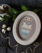 PDF INSTANT DOWNLOAD  Blue Bird Needleworks  "Easter Hen"  Counted Cross Stitch Pattern  Spring  Pattern Only
