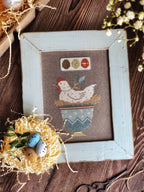 PDF INSTANT DOWNLOAD  Blue Bird Needleworks  "Easter Hen"  Counted Cross Stitch Pattern  Spring  Pattern Only