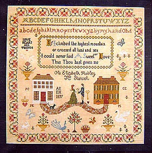 PLUM STREET SAMPLERS "A Sweeter Love" Counted Cross Stitch Pattern, Sampler, Saying, Wedding, Anniversary, Pattern Only