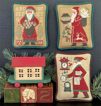SANTAS REVISITED VIII The 1997, 1998 & 2013 Schooler Santas by Prairie Schooler Counted Cross Stitch Pattern, Hoffman Reprint, Book No. 211