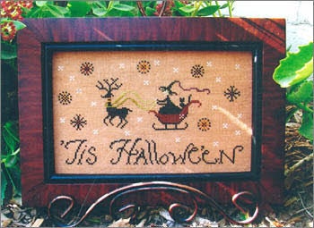 PLUM STREET SAMPLERS "Tis Hallowe'en"  Tis Halloween  Counted Cross Stitch Pattern  Chart, Pattern Only