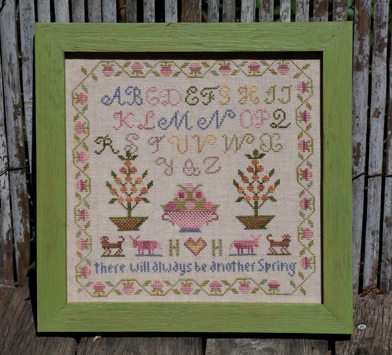PDF INSTANT DOWNLOAD  "Another Spring & Hannah Hodgkinson Sampler"  by Mojo Stitches  Cross Stitch Pattern  Pattern Only