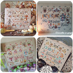 Crocette A Gogo    "Autumn Time"  Counted Cross Stitch Pattern  Fall, Scarecrow, Pumpkins, Squirrel, Paper Pattern