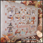 Crocette A Gogo    "Autumn Time"  Counted Cross Stitch Pattern  Fall, Scarecrow, Pumpkins, Squirrel, Paper Pattern