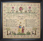 Hands Across The Sea Samplers "MARTHA JAMES 1844" An English School Girl Sampler, Cross Stitch Pattern, Reproduction, Pattern Only
