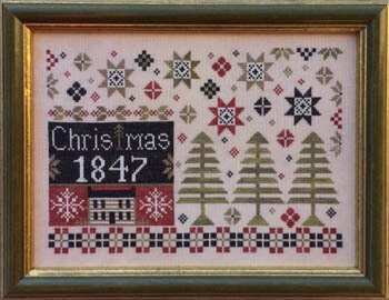 The SCARLETT HOUSE "Coverlett Christmas"  Counted Cross Stitch Pattern  Chart, Holidays, Quaker Motifs, Winter, Pattern Only