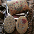 STACY NASH PRIMITIVES "Summer Pomegranate Needle Book & Pinkeep" counted cross stitch pattern, chart, Pattern Only