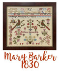 JUST STITCHING ALONG "Miss Mary Barker 1830" Counted Cross Stitch Pattern, Chart, Sampler, Pattern Only