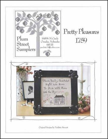 PLUM STREET SAMPLERS "Pretty Pleasures 1759"  Counted Cross Stitch Pattern  George and Martha Washington  Pattern Only