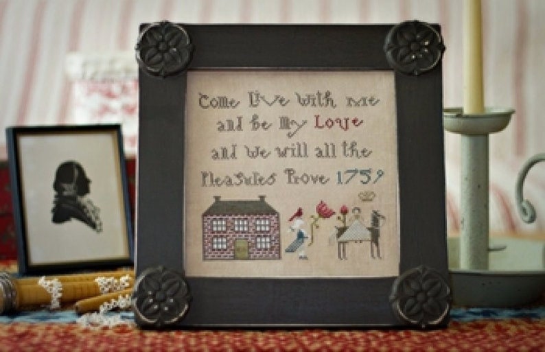 PLUM STREET SAMPLERS "Be My Love 1759"  Counted Cross Stitch Pattern  George and Martha Washington  Pattern Only