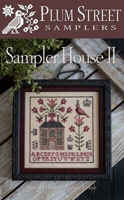 PLUM STREET SAMPLERs "Sampler House II"  Counted Cross Stitch Pattern  Patriotic, Americana, Sheep, Flag, 1776, Eagle, Pattern Only