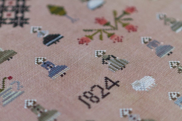 PLUM STREET SAMPLERS "Ladies' Maids"  Counted Cross Stitch Pattern  Primitive Quote Sampler 1824, Chart,  Paper Pattern