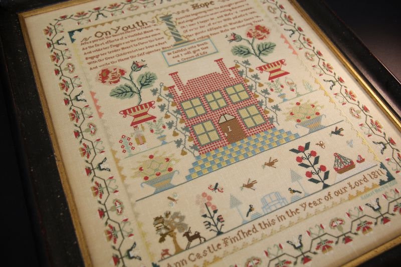 Hands Across The Sea Samplers "Ann Castle 1811" Counted Cross Stitch Pattern, Reproduction English Sampler, Pattern Only