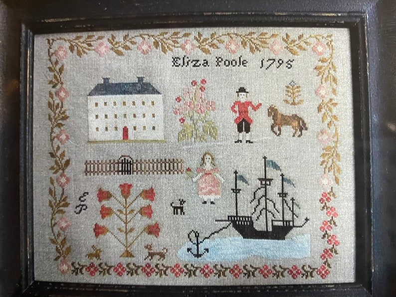 STACY NASH PRIMITIVES "Eliza Poole Sampler" Counted Cross Stitch Pattern, Horse, Sampler, Chart, Pattern Only