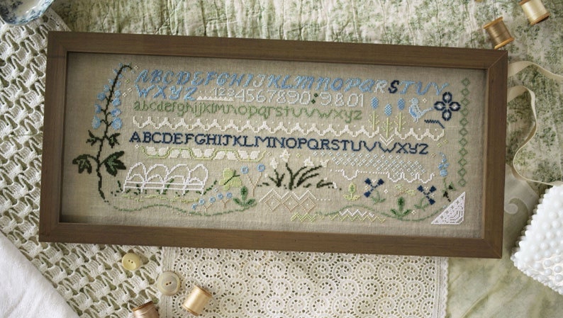 OCTOBER HOUSE "September Morning" Fall Needlework Expo 2021, Alphabet, Sampler, Pattern Only