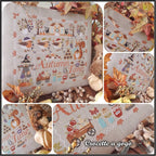 Crocette A Gogo    "Autumn Time"  Counted Cross Stitch Pattern  Fall, Scarecrow, Pumpkins, Squirrel, Paper Pattern