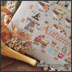 Crocette A Gogo    "Autumn Time"  Counted Cross Stitch Pattern  Fall, Scarecrow, Pumpkins, Squirrel, Paper Pattern