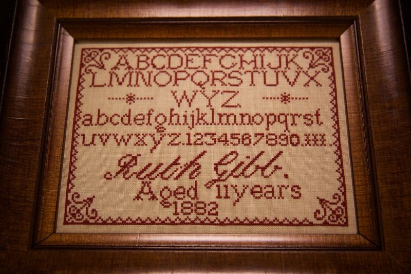 Hands Across the Sea Samplers "Ruth Gibb 1882" Counted Cross Stitch Pattern, A Reproduction Sampler, Printed Booklet, Chart, Pattern Only