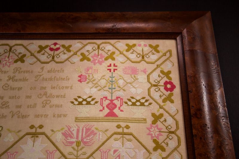 Hands Across The Sea Samplers "Elizabeth Weston, circa 1830" Counted Cross Stitch Pattern, English Reproduction Sampler, Paper Pattern