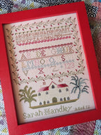 MOJO STITCHES "Sarah Handley 1847", Counted Cross Stitch Pattern, Antique Reproduction Sampler, Fall Needlework Expo 2021, Pattern Only