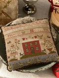 STACY NASH PRIMITIVES "Rose Cottage Sampler Pinkeep" Counted Cross Stitch Pattern, Fall Needlework Expo 2021, Pattern Only