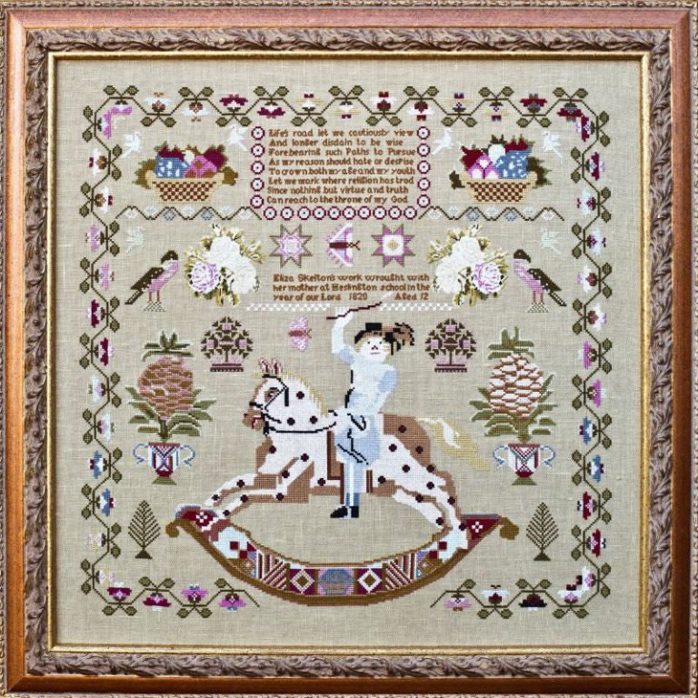 Hands Across the Sea Samplers "Eliza Skelton 1820" Counted Cross Stitch Pattern, English Reproduction Sampler, Chart, Pattern Only