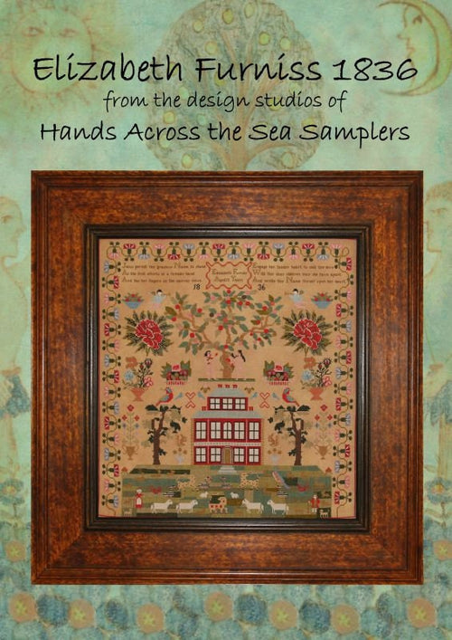 Hands Across the Sea Samplers "Elizabeth Furniss 1836" Counted Cross Stitch Pattern, Sampler, Chart, Pattern Only