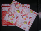 Cross Stitch Needlework PROJECT BAG  Clear Vinyl Front  Quilted  Art Gallery Fabrics - Winged Collection  Kingsland Needle Art
