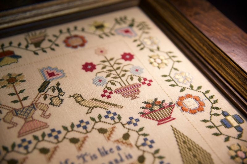 Hands Across the Sea Samplers "Mary Lock 1832" Counted Cross Stitch Pattern, An English Reproduction Sampler, Chart, Pattern Only