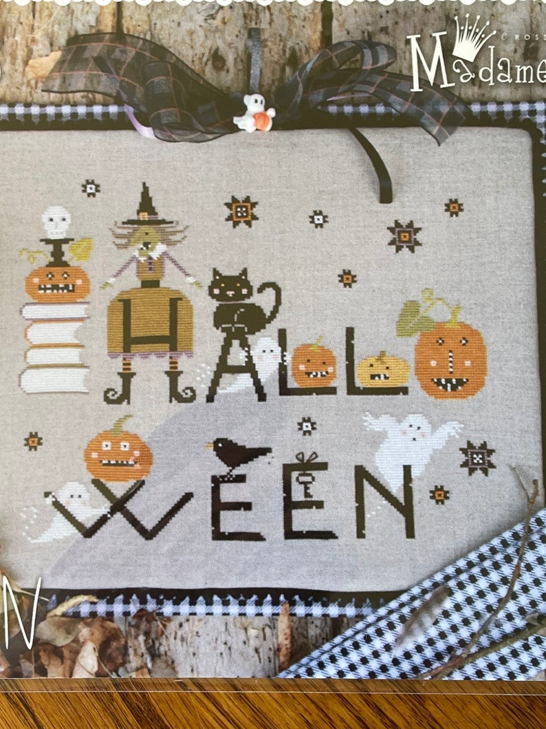 MADAME CHANTILLY "Halloween 2021" Counted Cross Stitch Pattern, Halloween, Witch, Pumpkins, Italy, Pattern Only