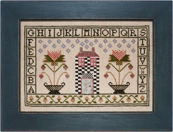 LA~D~DA "Little Brick House"  Counted Cross Stitch Pattern   Sampler, Alphabet, Paper Pattern