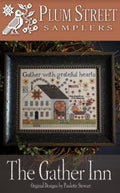 PLUM STREET SAMPLERS "The Gather Inn" Counted Cross Stitch Pattern, Fall, Grateful Hearts, Primitive Decor, Pattern Only