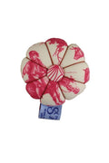 MAISON SAJOU Fabric Pin Cushion ~ Plaisirs Campagne pink fabric Pincushion, hand made in France