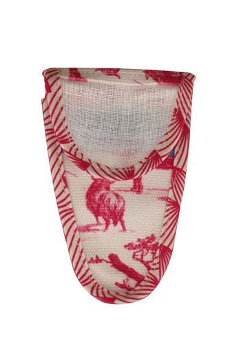 SAJOU Scissor Case Pink Toile Jouy Pink Fabric - Medium - Made in France