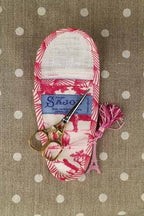 SAJOU Scissor Case Pink Toile Jouy Pink Fabric - Medium - Made in France