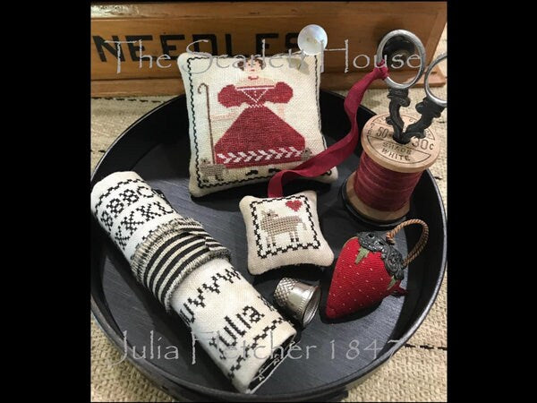 Julia Fletcher 1847 Sewing Set by THE SCARLETT HOUSE Counted Cross Stitch Pattern, Chart, Pattern Only