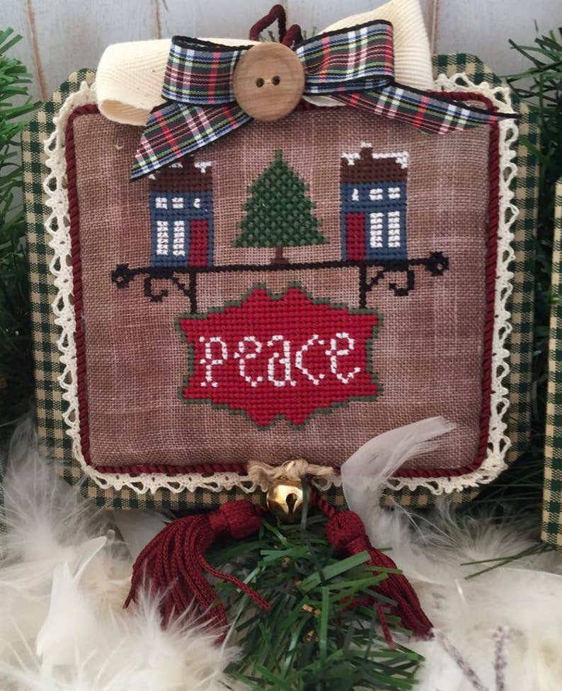 ROVARIS "Ornament Signs For Christmas" Counted Cross Stitch Pattern (with embellishments), Christmas, Winter, Pattern & Charms Only