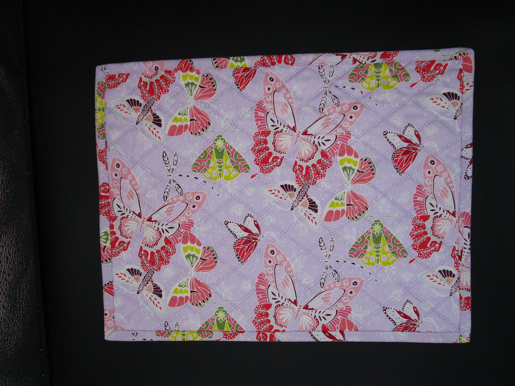 Cross Stitch Needlework PROJECT BAG  Clear Vinyl Front  Quilted  Art Gallery Fabrics - Winged Collection  Kingsland Needle Art