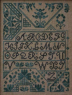 LA~D~DA "Quaker Alphabet "  Counted Cross Stitch Pattern  Sampler, Alphabet, Chart, Pattern Only