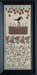 LA~D~DA "Cherry Picker"  Counted Cross Stitch Pattern  Chart, Alphabet, Sampler, Pattern Only