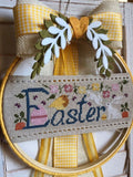 ROVARIS "Easter" Counted Cross Stitch Pattern plus charm is Included, Easter Eggs, Rabbits, Flowers, Pattern Only