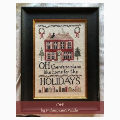 SHAKESPEARE'S PEDDLER "OH!" Counted Cross Stitch Pattern, Chart, Holidays, Christmas, Home, Pattern Only