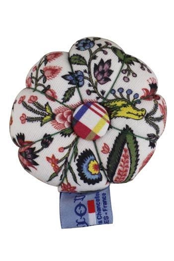 MAISON SAJOU Fabric Pin Cushion ~ Coquecigrues fabric Pincushion, hand made in France