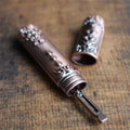 NNK PRESS "Botanical Garden Needle Case" Antique Copper Finish, Metal Case