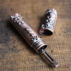 NNK PRESS "Botanical Garden Needle Case" Antique Copper Finish, Metal Case