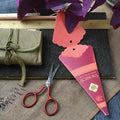 Brooklyn Haberdashery “Snappy Red Scissors 3-1/2 Embroidery Scissors, Soft Touch Finish, Made In Italy