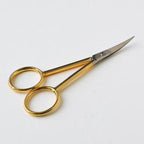 Brooklyn Haberdashery “Curved Gold Embroidery Scissors 4 Embroidery Scissors, Nickel-Plated Blades, Made In Italy