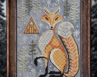 COTTAGE GARDEN SAMPLINGS "The Fox" A Year in the Woods 12-Part Series ~ #1, Counted Cross Stitch Pattern, Chart, Pattern Only