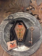 STACY NASH PRIMITIVES "Witch Hazel Sewing Coffin" Cross Stitch Pattern, Autumn, Halloween, Fall, Pattern Only